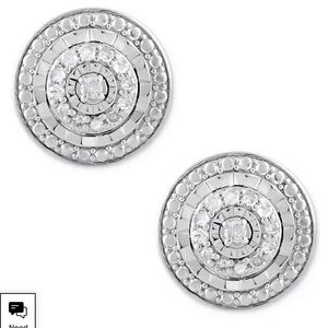 Diamond halo earrings
